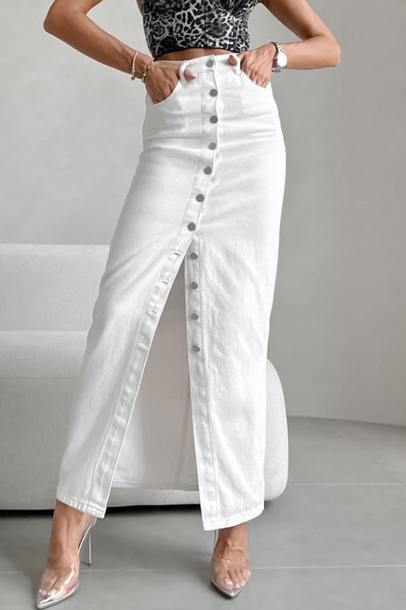 Amira® | Casual daily high waist straight pants with pocket buckle