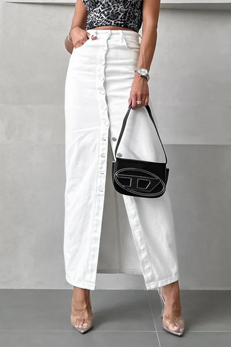 Amira® | Casual daily high waist straight pants with pocket buckle
