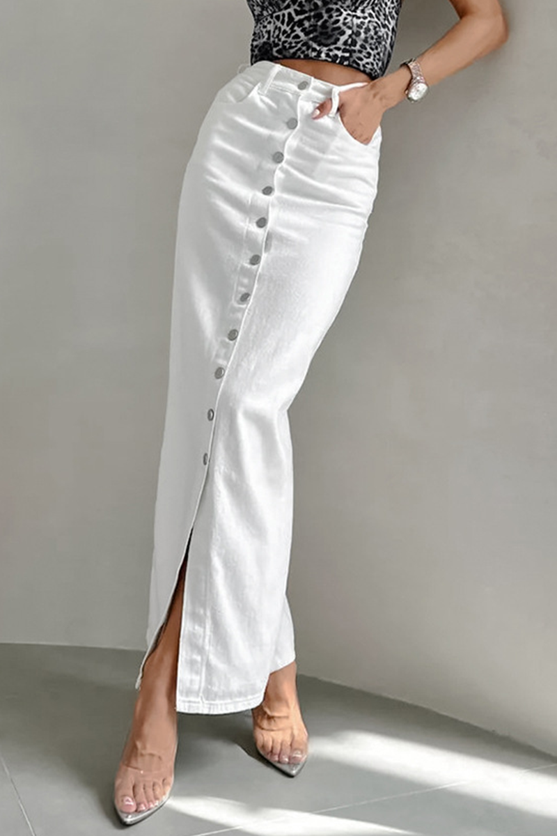 Amira® | Casual daily high waist straight pants with pocket buckle