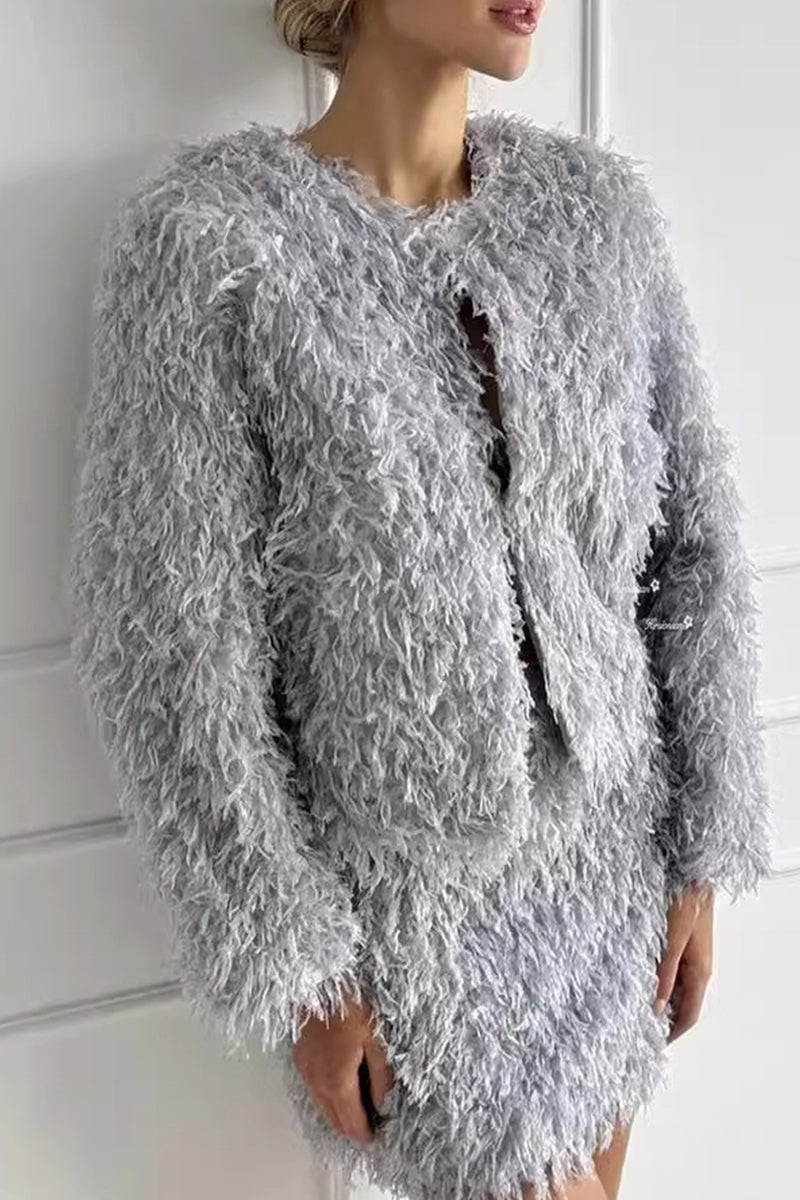 Dafne® | Elegant long-sleeved two-piece suit with O-neck and fringe trim (3 colors)