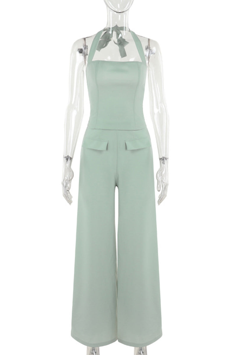 Anita® | Casual street, backless, zipper, halter, sleeveless, two piece
