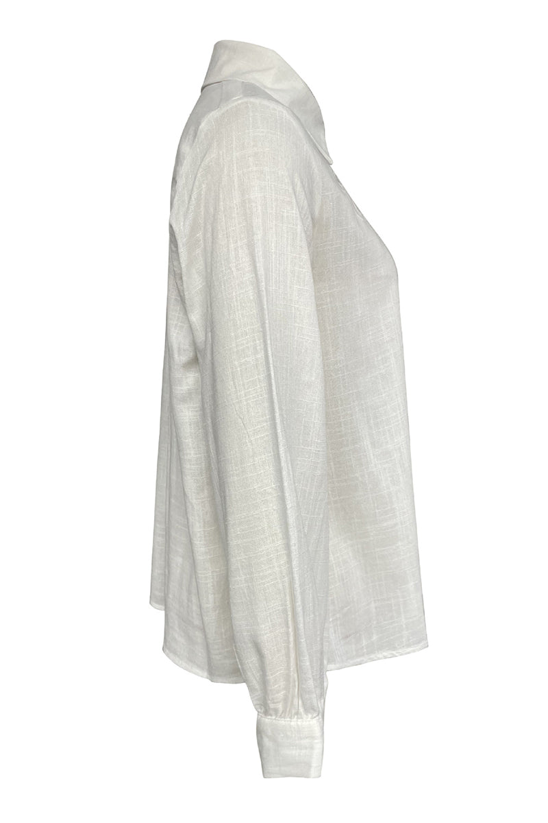 Brigitte® | Casual blouses with hollow out turn-down collar (4 colors)