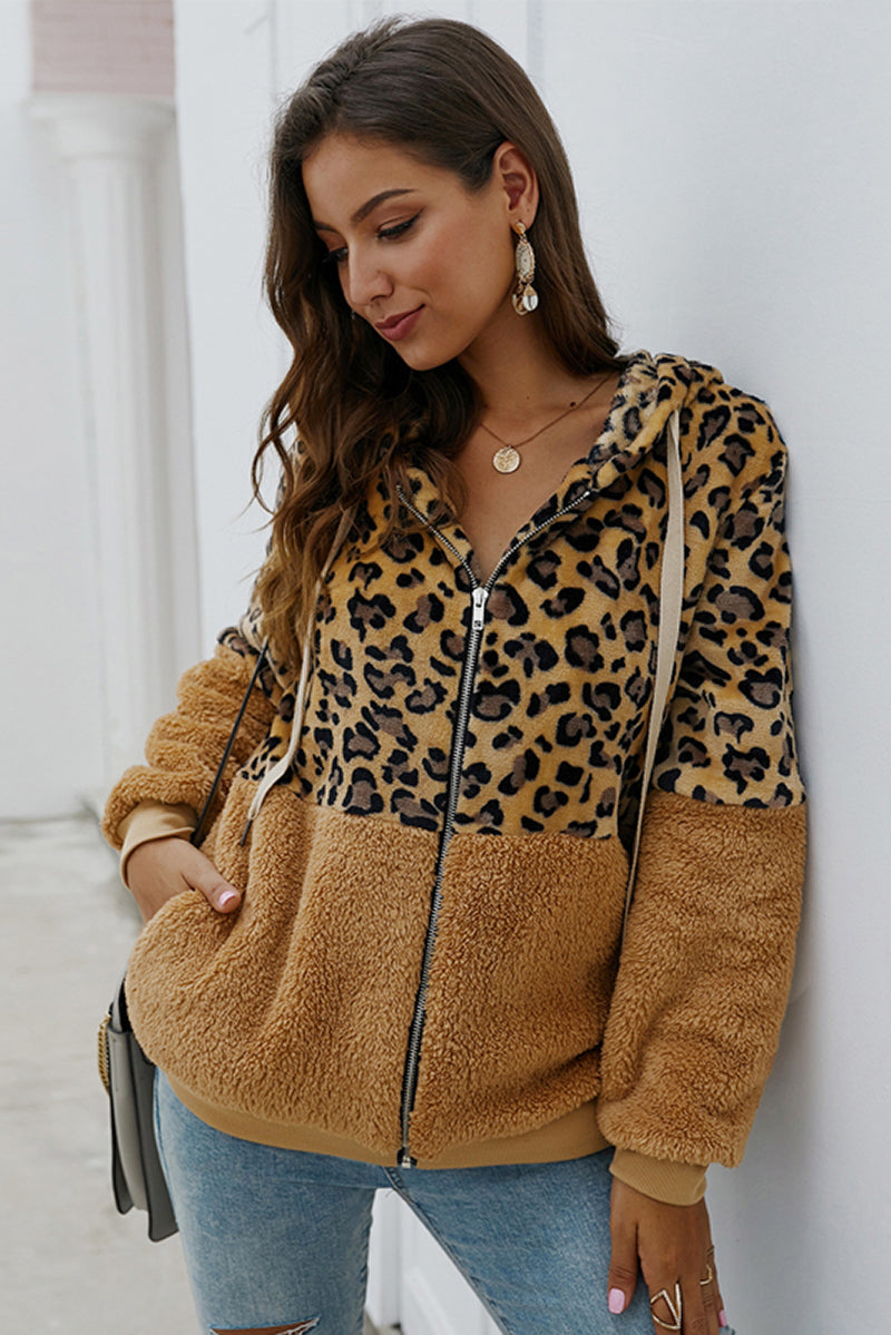 Corina® | Leopard print zip-up sweatshirt
