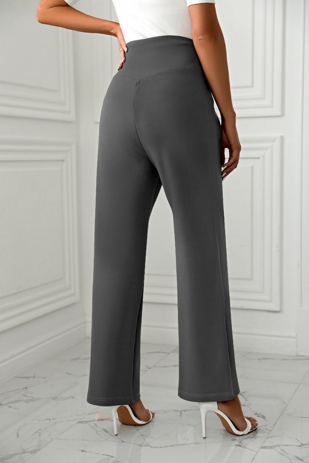 Ava® | Straight leg trousers with high waist