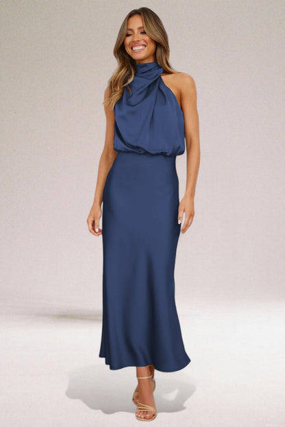Flavia | Glamorous Dress with Halter Neckline