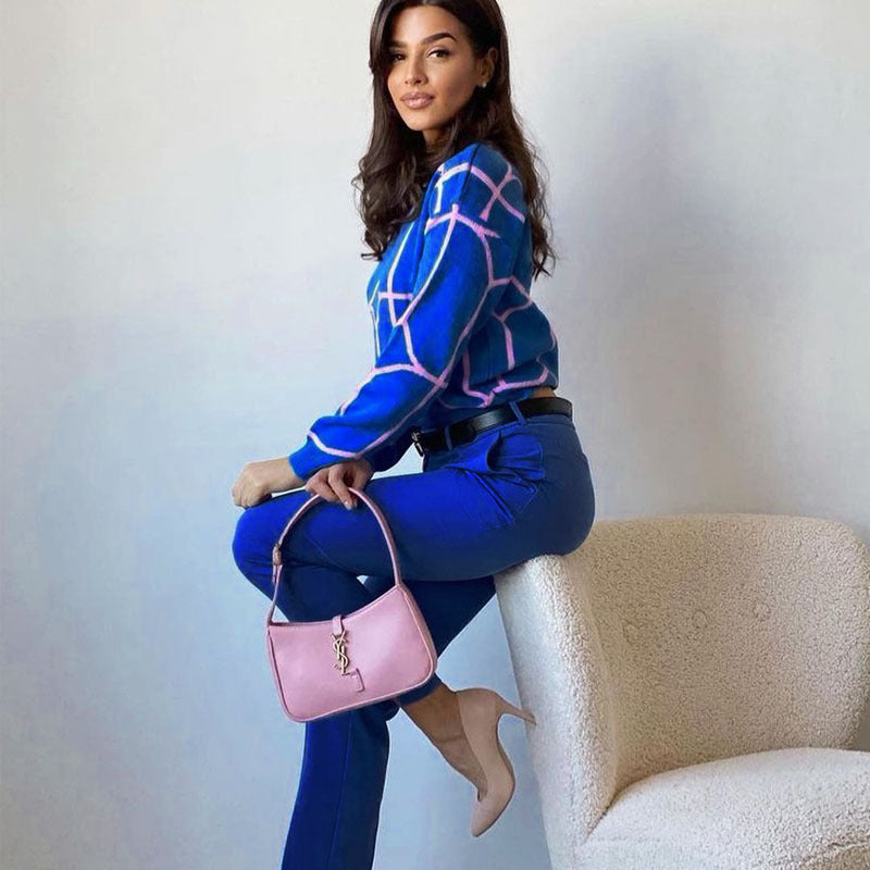 Eira® | Mesh blouse in geometric color