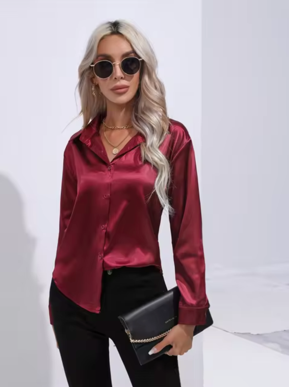 Bubeck® | Satin Blouse With Long Sleeves