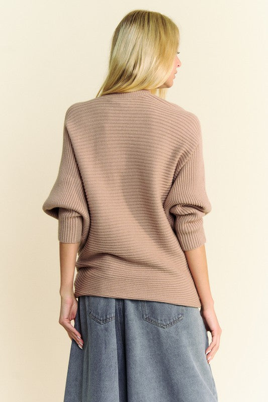 Clara® | Crew neck sweater with batwing sleeves