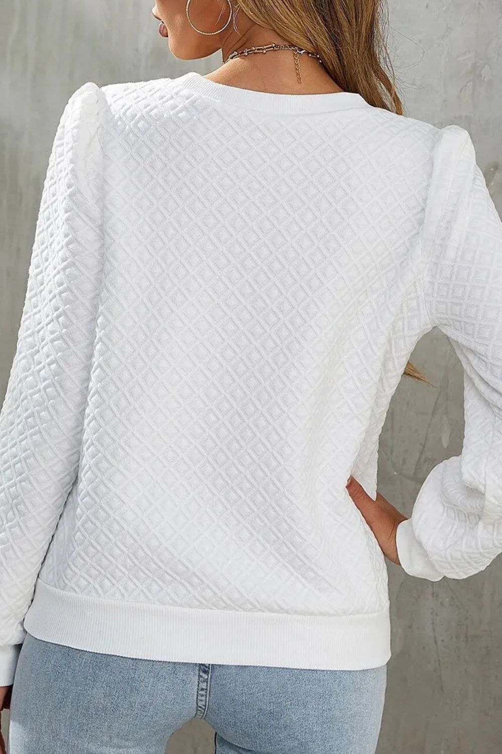 Annelie® | Structured, long-sleeved top with a crew neck