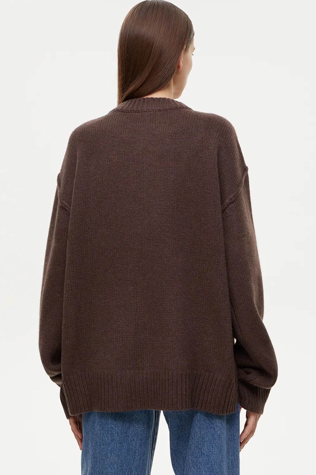 Carmen® | Round Neck Solid Color Pullover Sweater