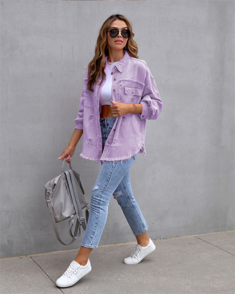 Amalia | Colorful women's denim jacket