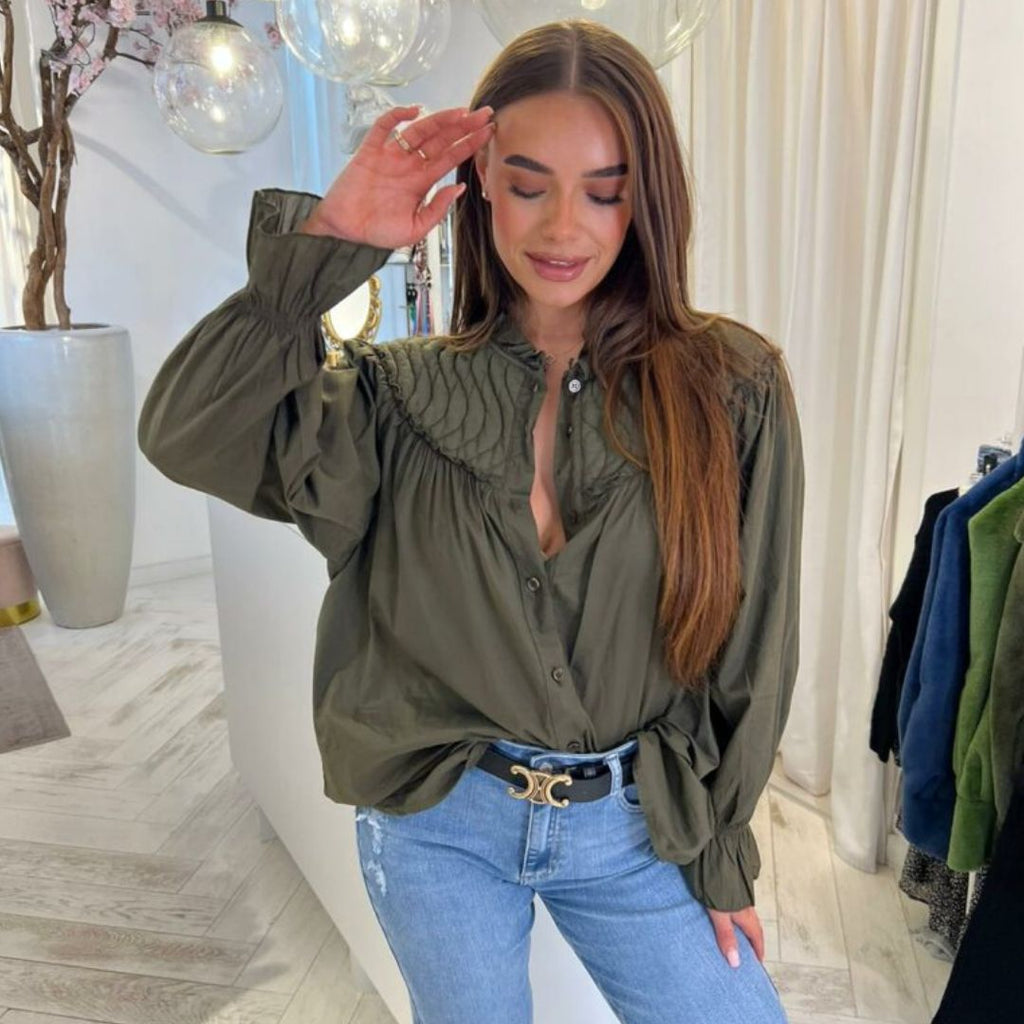 Briah® | Elegant Shoulder Blouse