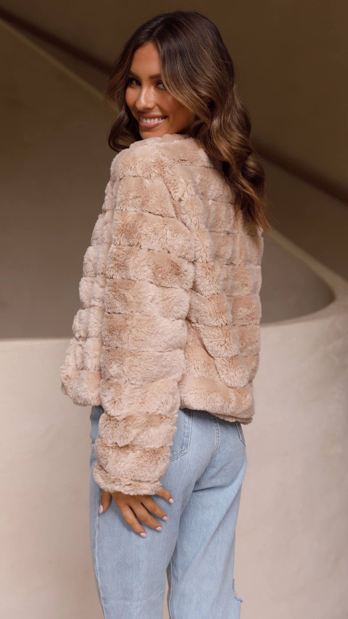 Nancy | Women's Cropped Faux Fur Jacket