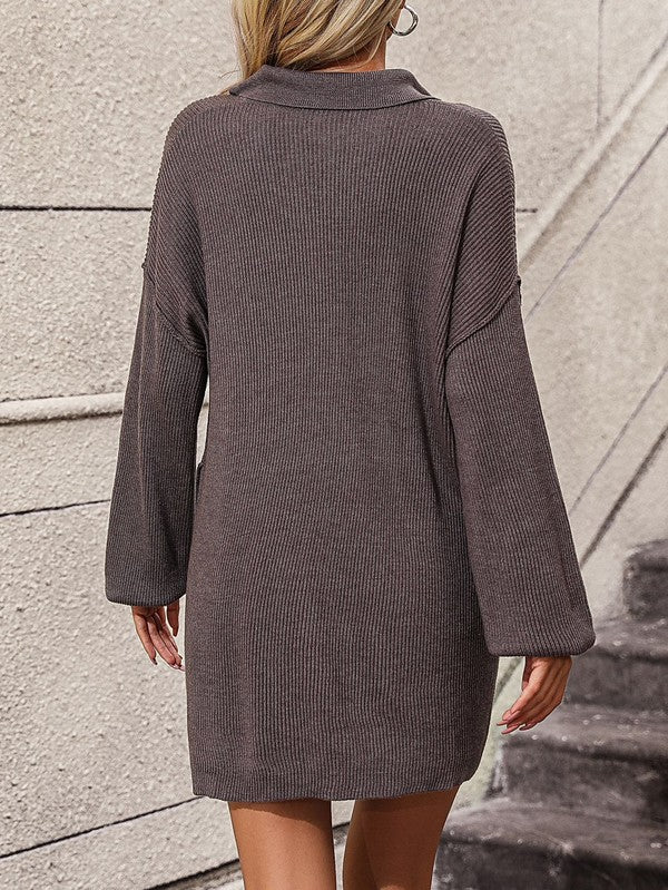 Antonella® | Long-sleeved rib-knit dress