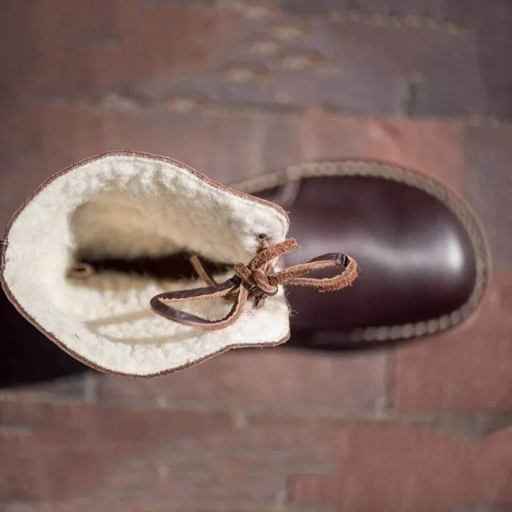 Edith® | Leather boots with wool lining
