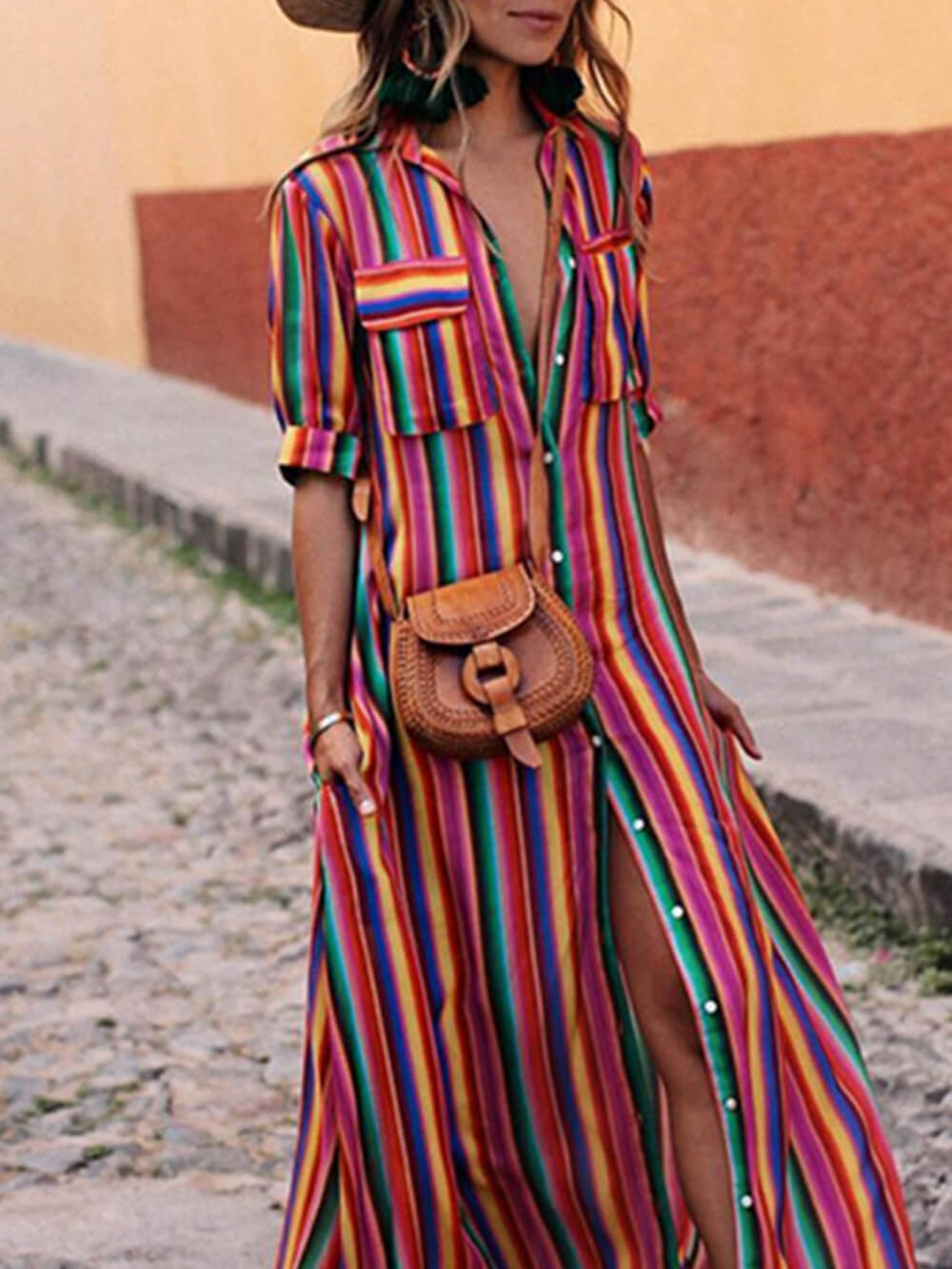 Jamie | Casual Striped Printed Maxi Skirt - Effortless Elegance