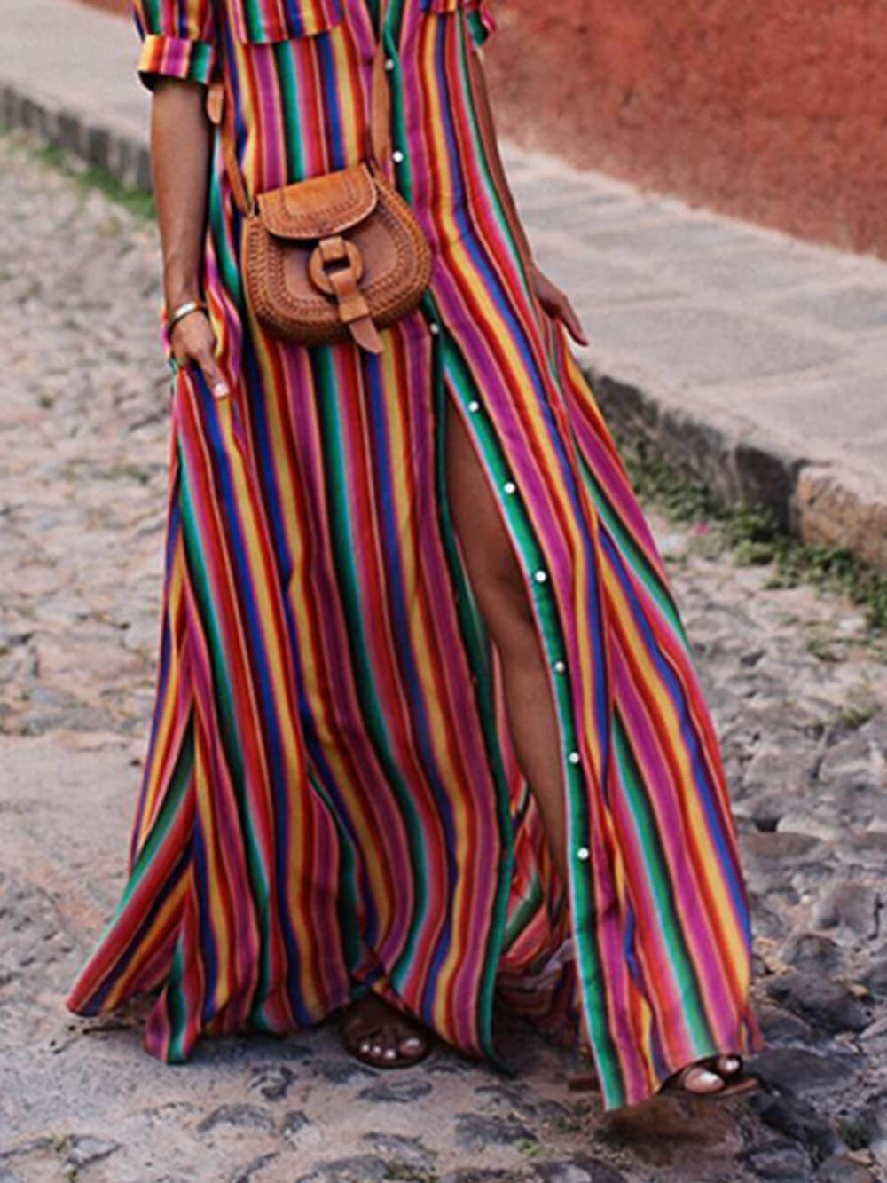 Jamie | Casual Striped Printed Maxi Skirt - Effortless Elegance