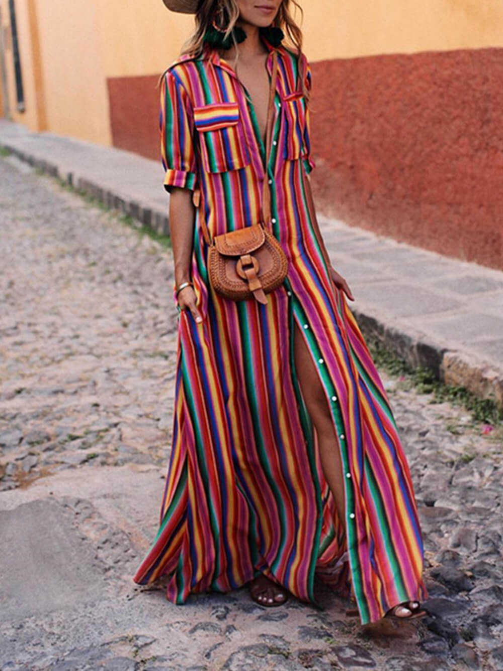 Jamie | Casual Striped Printed Maxi Skirt - Effortless Elegance