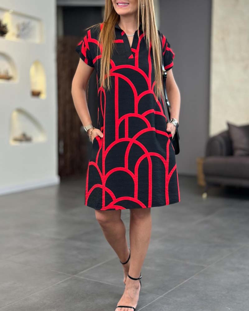 Kathleen | Stylish Graphic Print Dress