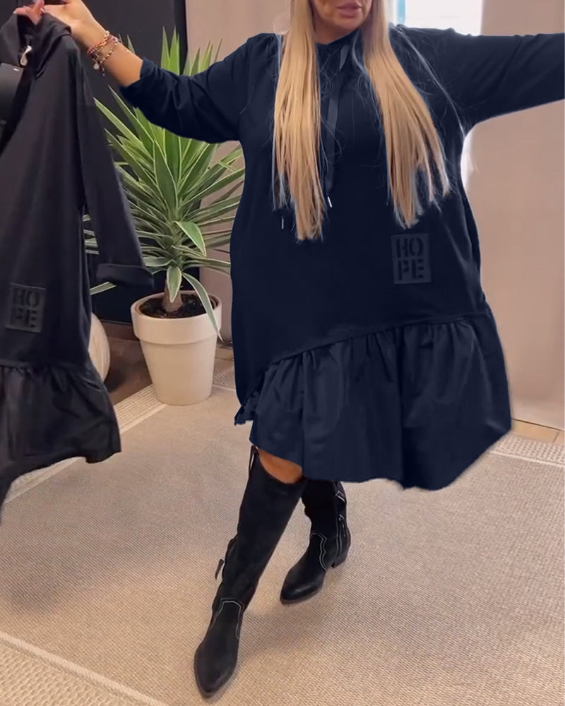 Elisa® | Comfortable women's hooded dress with long sleeves