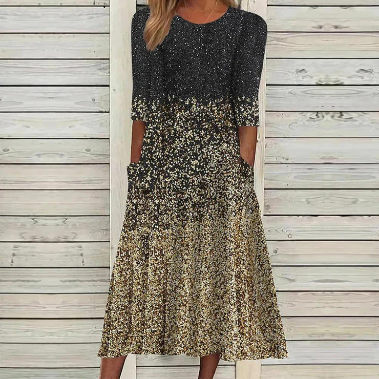 Diana® | Gradient dress with three-quarter sleeves