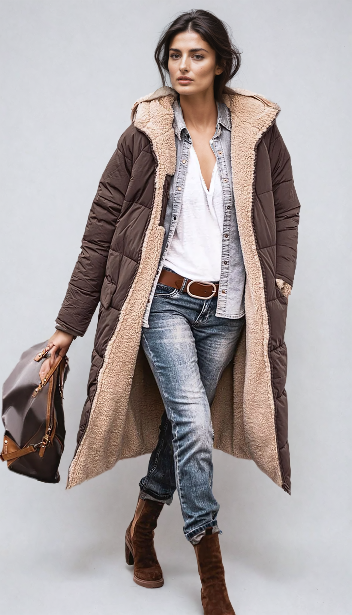 Claire® | Long reversible coat