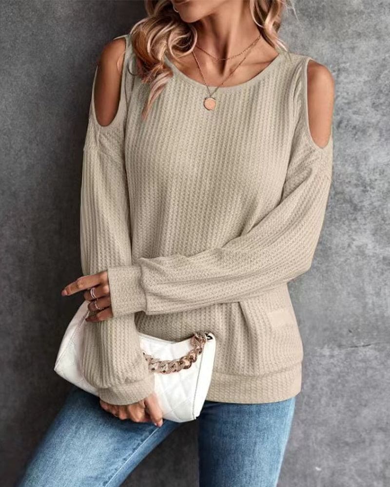 Debora® | Casual Long Sleeve Off Shoulder Sweater