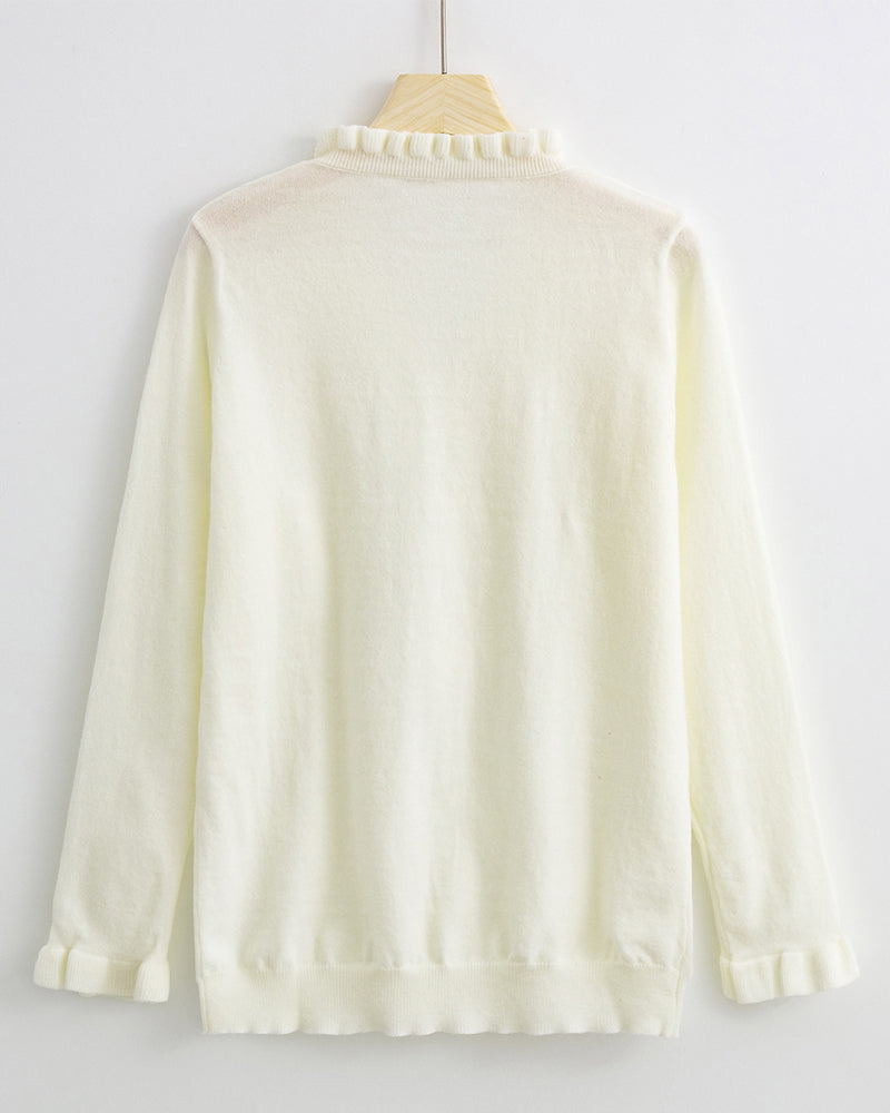 Alessandra® | Elegant ruffle sweater