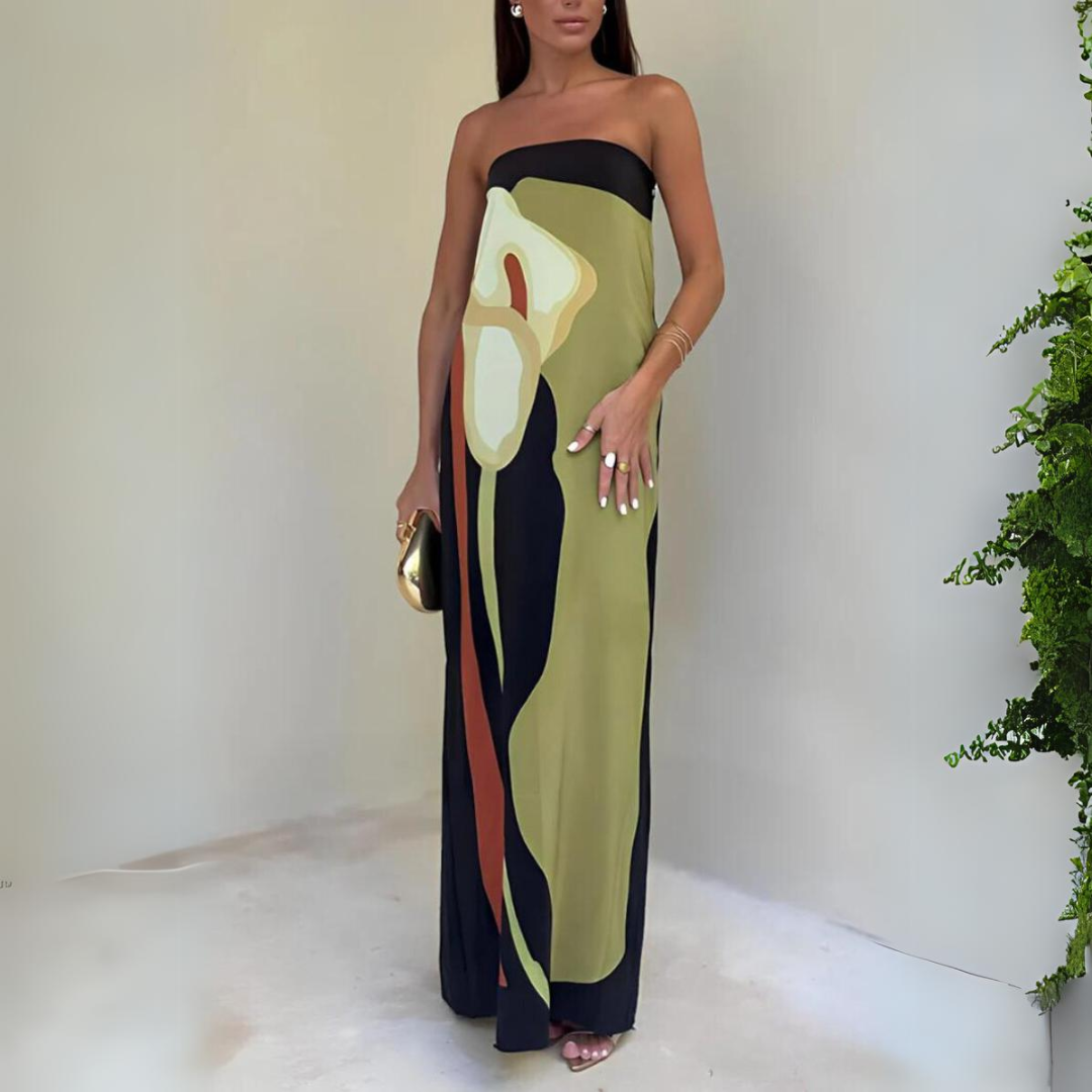 Angelina® | Modern long printed dress