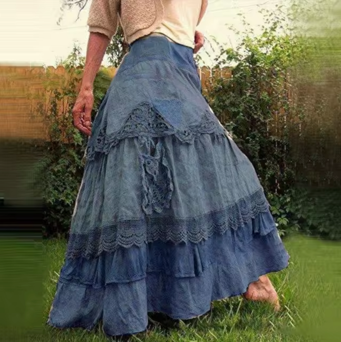 Carmen® | Long layered skirt in boho style