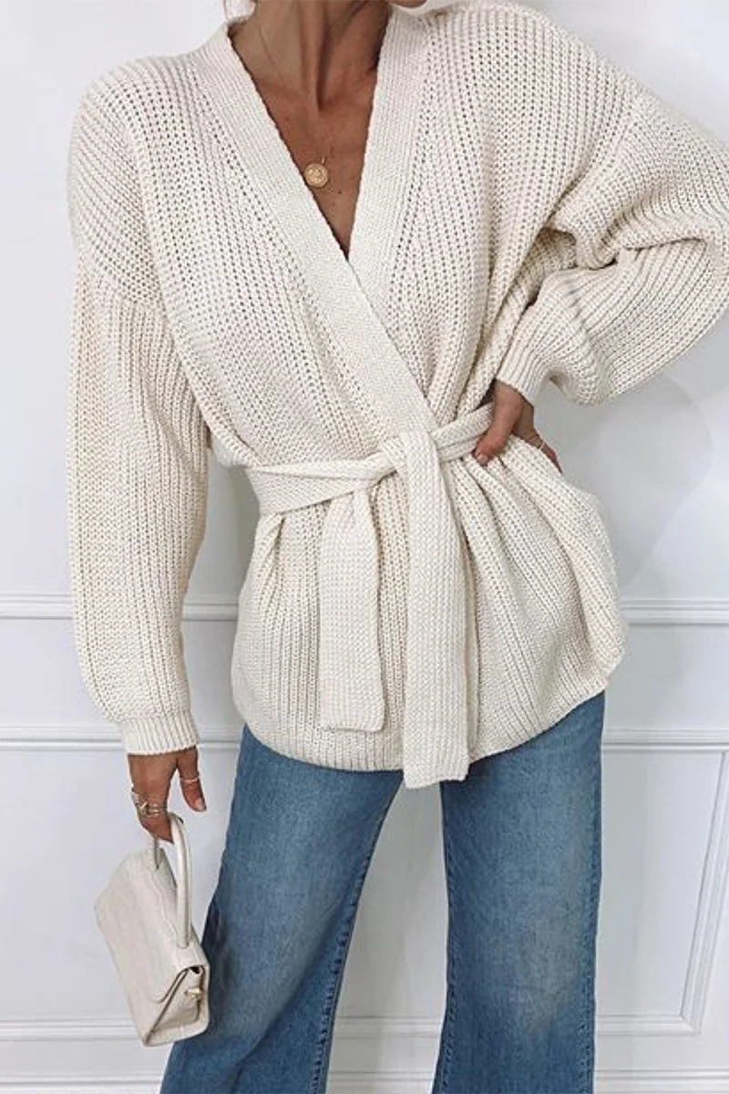 Dominique® | Cardigan striped V-neck leisure cardigan for women