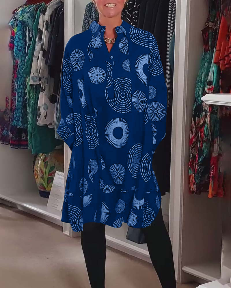 Berta | Casual dress with geometric print