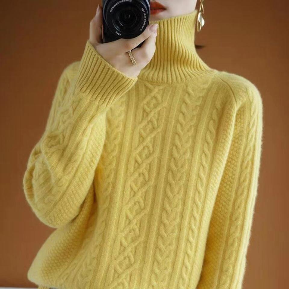 Celestina | Warm knitted sweater for women with a turtleneck