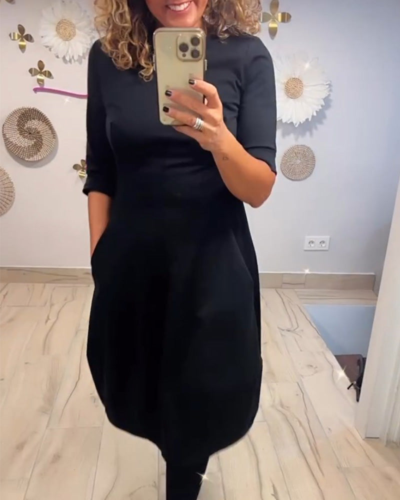Elfrida® | Solid Color Dress With Pockets