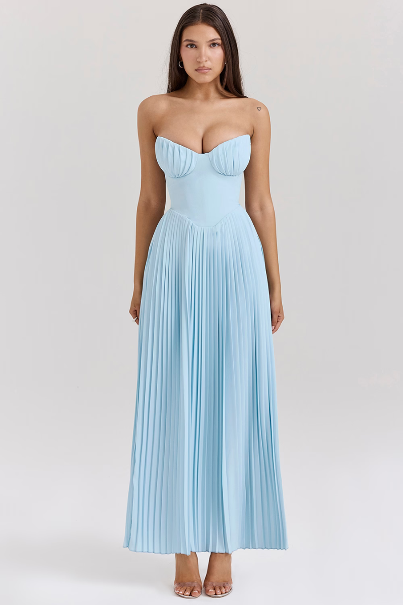 Dalia® | Dress Strapless Pleated Maxi Dress