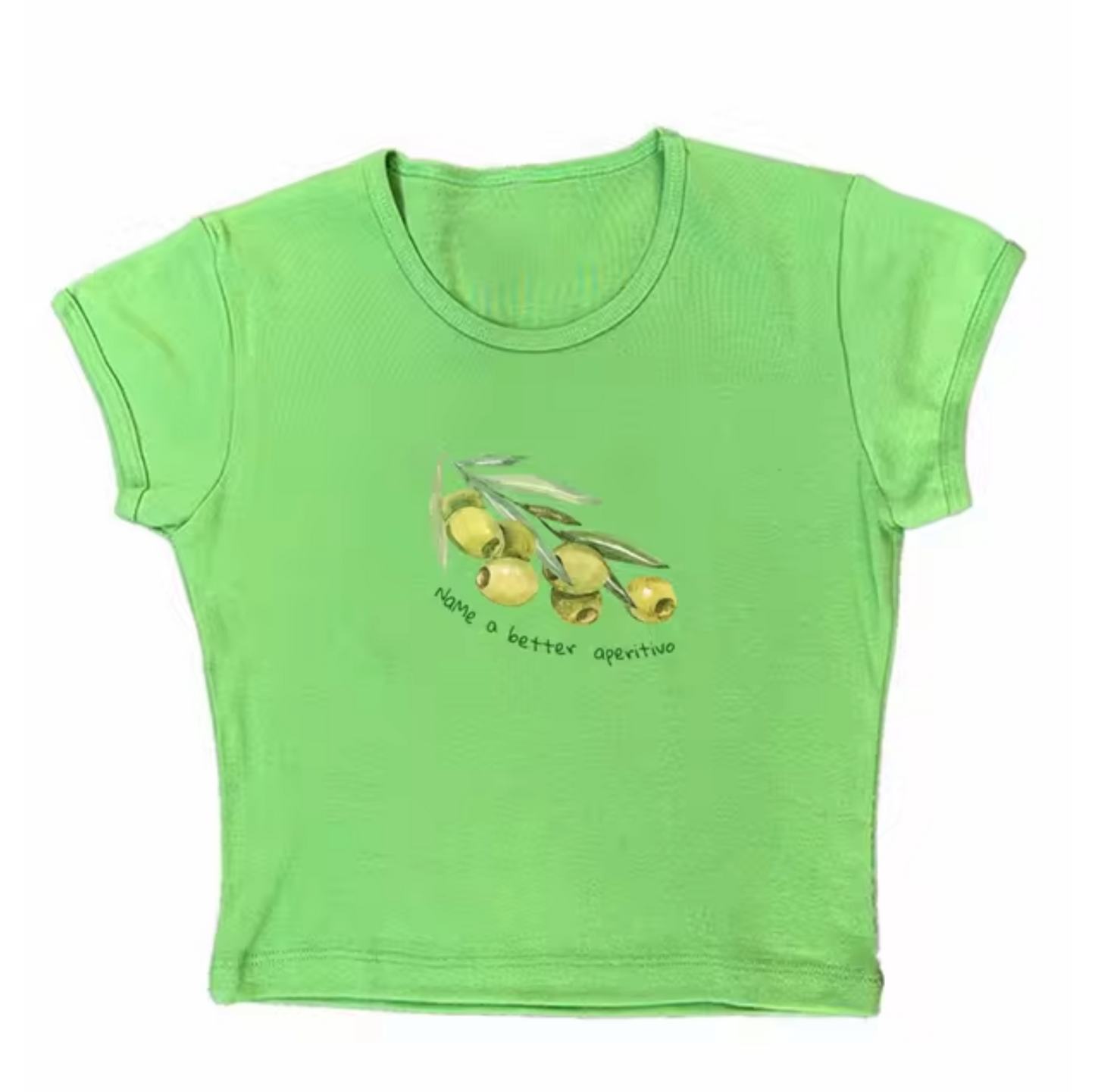 Elena® | Olive Print Crop Top Shirts