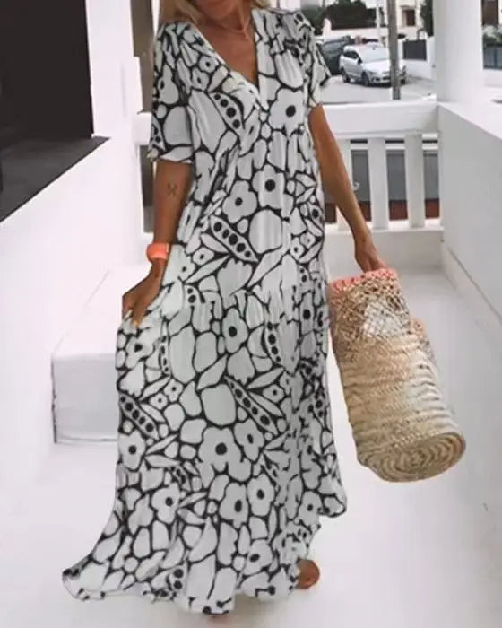 Carys® | Long dress with floral pattern