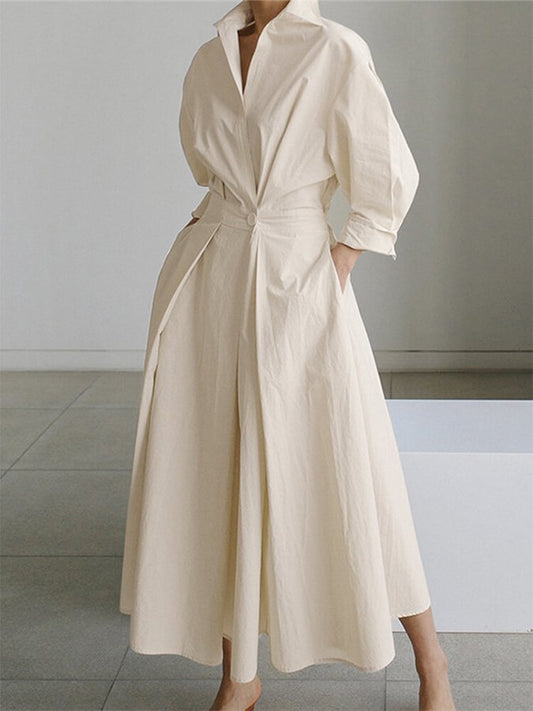 Kimberly | Chic Midi Dress with Button Closure