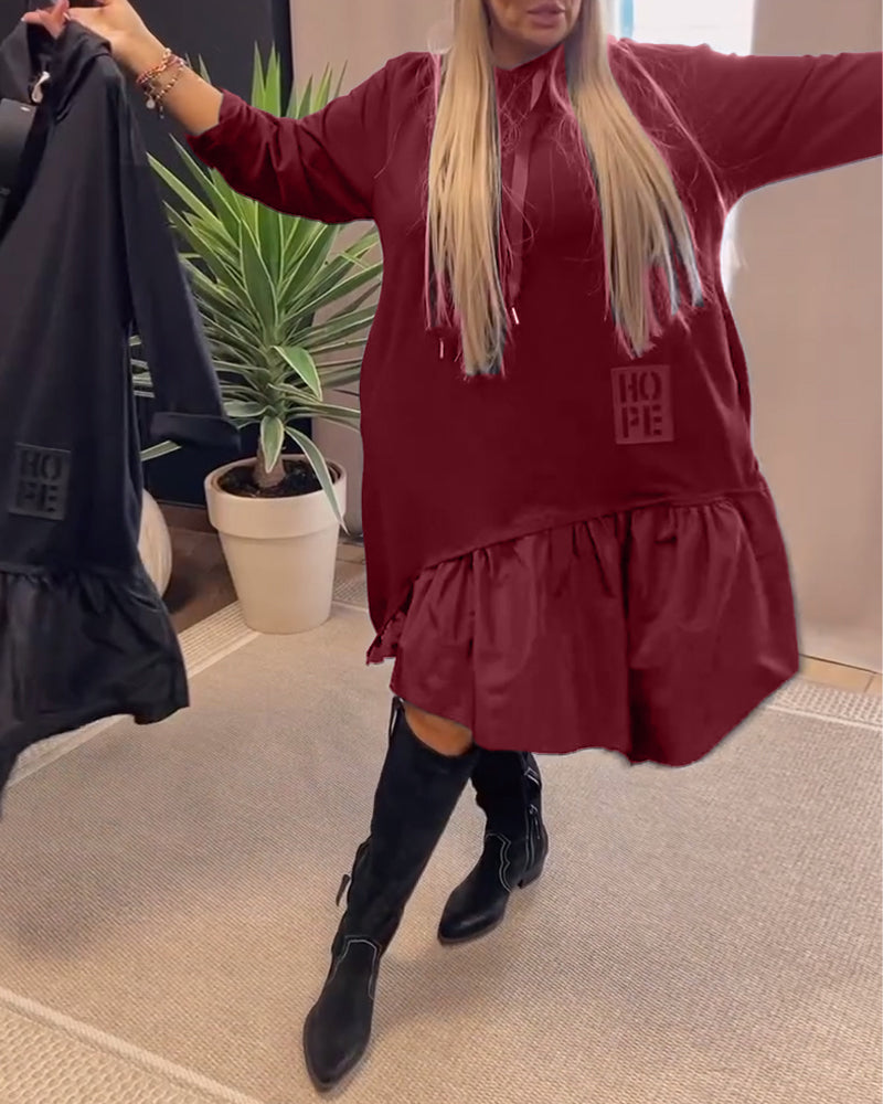 Elisa® | Comfortable women's hooded dress with long sleeves