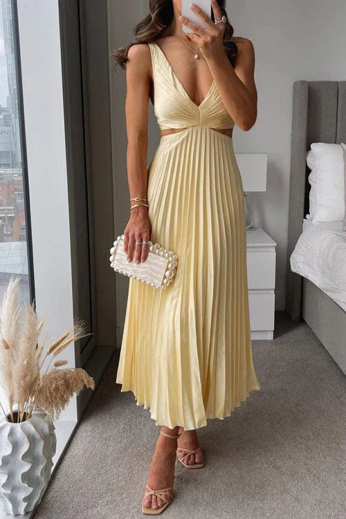 Caitlin® | Pleated Dress With A Neckline