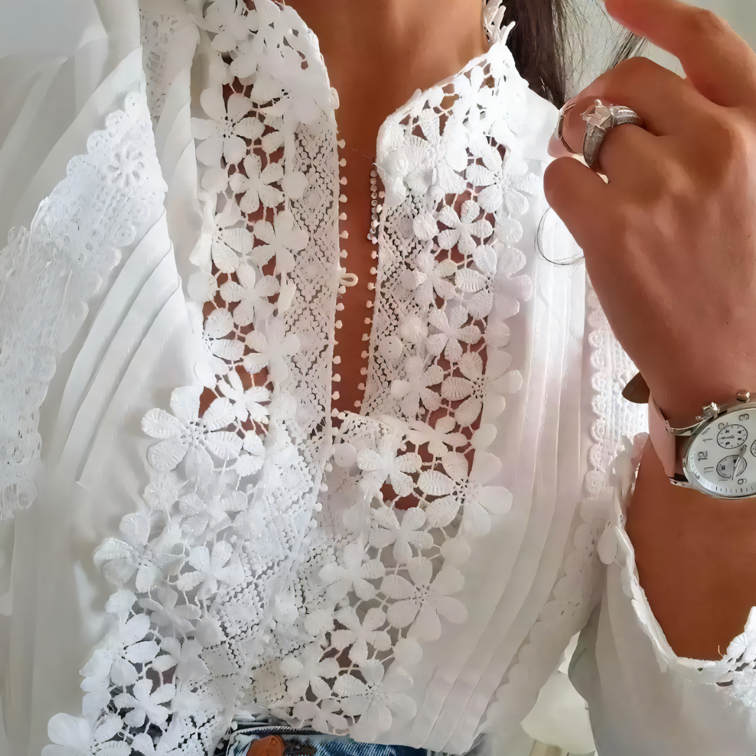 Ava® | Lace blouse with floral pattern