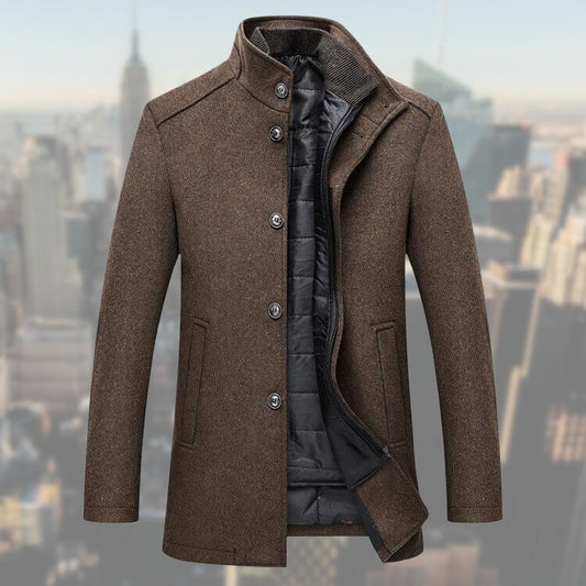 Rowan | Men's Button-Down Mid-Length Overcoat