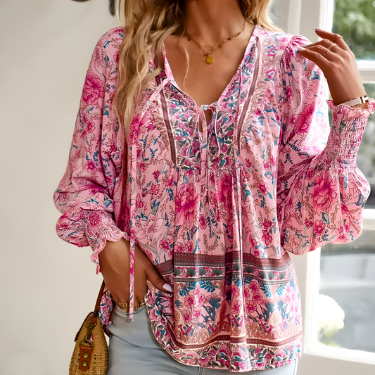 Brick® | Elegant Floral Print Blouse For Women