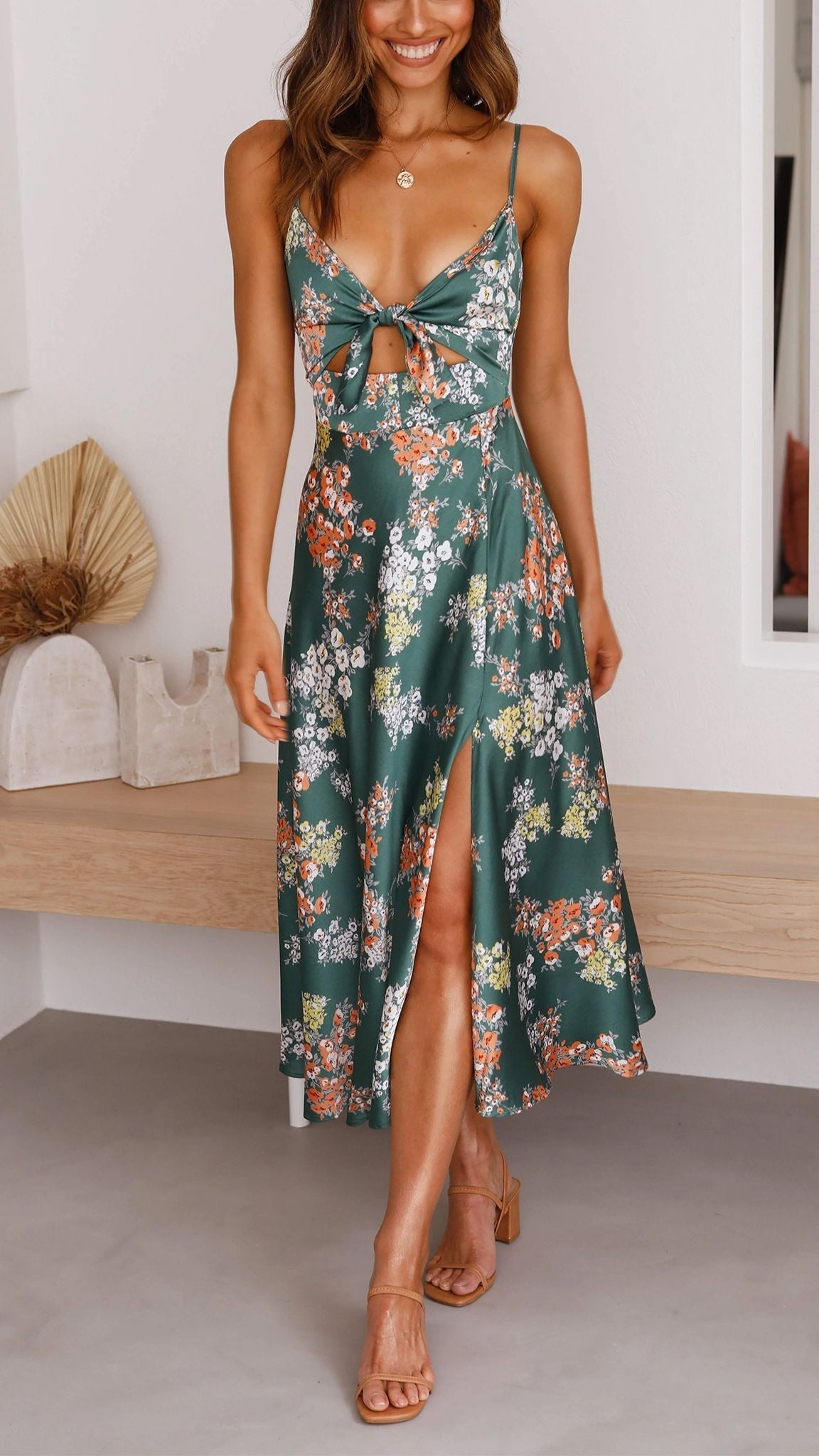 Celia® | Satin midi dress