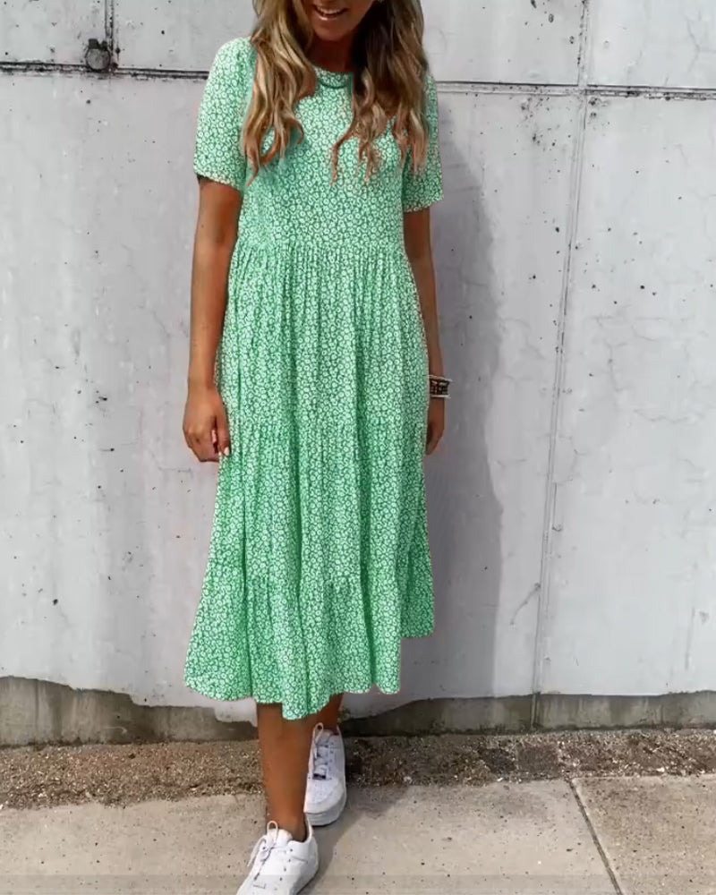 Dolores® | Short sleeve dress with floral print