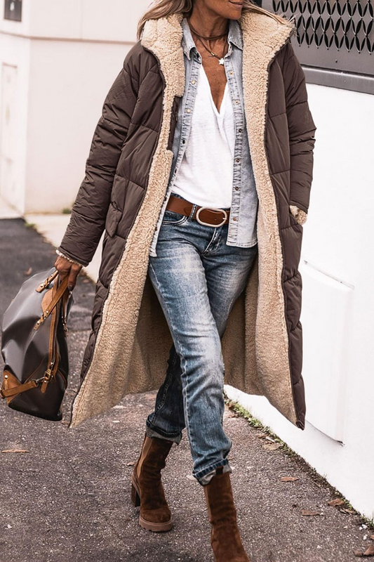 Claire® | Long reversible coat