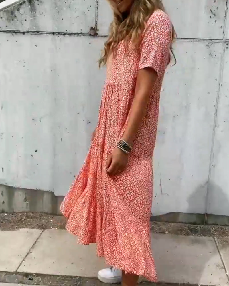 Dolores® | Short sleeve dress with floral print