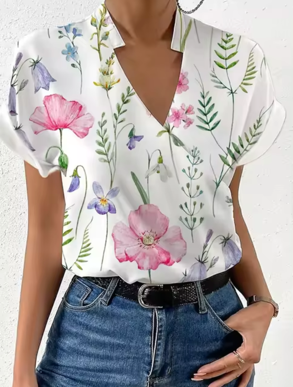 Destiny® | Elegant Blouse With Crossover V-Neckline