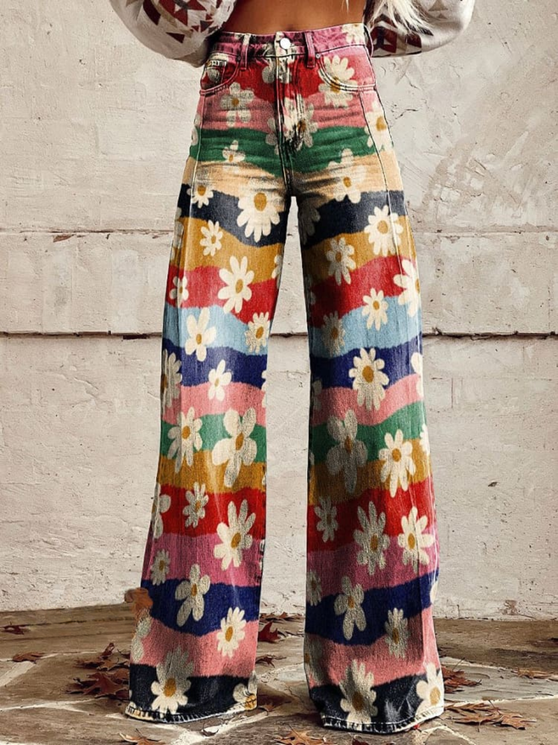 Delia® | Retro floral pants