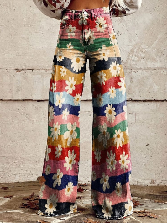 Delia® | Retro floral pants